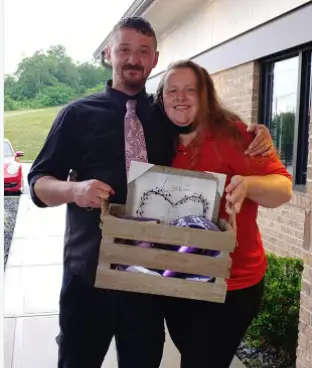 Happy Kentucky couple celebrating their new home purchase