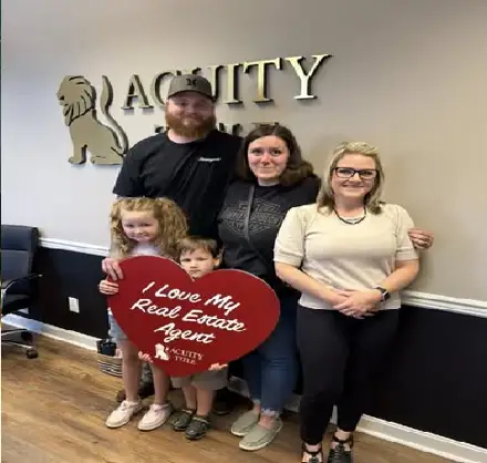Kentucky family celebrating closing day on their new home purchase